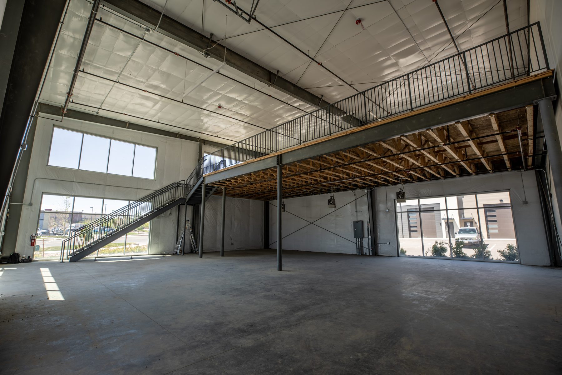 Block A Unit 1 interior with mezzanine